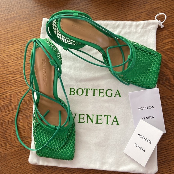 Bottega Veneta SALE Italian green sandals, Scarps Pelle S. Gonna size 38 EUC - Picture 8 of 8
